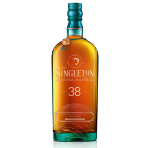 A bottle of The Singleton of Glen Ord 38 Year Old, Single Malt Scotch Whisky against white background
