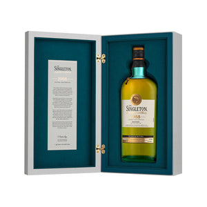 A bottle of The Singleton of Dufftown 1988 - Prima & Ultima, 30 Year Old Single Malt Whisky in opened box