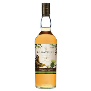 A bottle of Lagavulin 12 Year Old - Special Release 2020, Islay Single Malt Whisky against clean white background