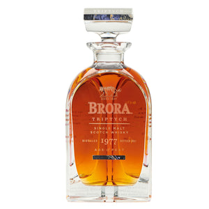 Brora Triptych Single Malt Scotch Whisky, Age of Peat (1977) against clean white background