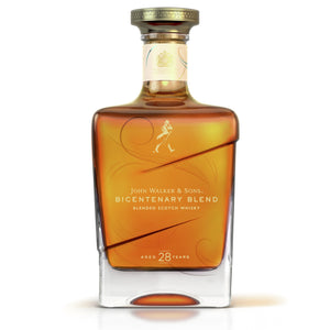 Front view of a bottle of John Walker & Sons Bicentenary Blend - 28 Year Old whisky against white background