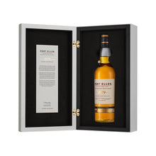 Load image into Gallery viewer, An opened box of Port Ellen 1979 - Prima &amp; Ultima, Islay Single Malt Scotch Whisky against a white background
