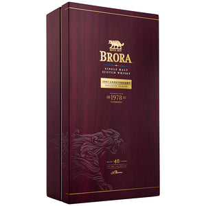 Box of Brora 40 Year Old - 200th Anniversary Edition against clean white background