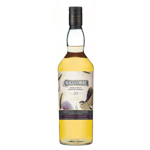 A bottle of Cragganmore 20 Year Old Special Release 2020 Single Malt Scotch Whisky against a white background