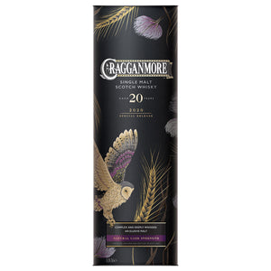 A box of Cragganmore 20 Year Old Special Release 2020 Single Malt Scotch Whisky against a white background