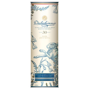 Box of Dalwhinnie 30 Year Old Special Release 2020, Highland Single Malt Scotch Whisky against white background