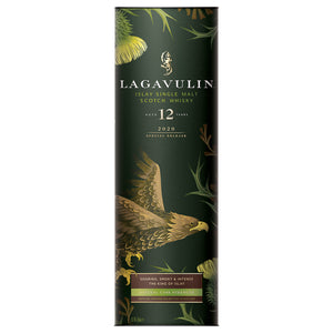Box of Lagavulin 12 Year Old - Special Release 2020, Islay Single Malt Whisky against clean white background