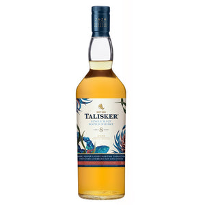 A bottle of Talisker 8 Year Old Special Release 2020, Single Malt Scotch Whisky against white background