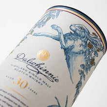 Load image into Gallery viewer, Closeup of Dalwhinnie 30 Year Old Special Release 2019, Highland Single Malt Whisky box label against white background
